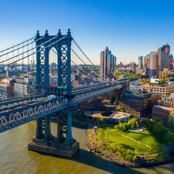 Beautiful Manhattan Bridge in New York, USA The beautiful Manhattan Bridge in New York, USA